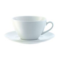 Набор больших чашек с блюдцем Dine, белый