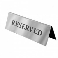 Табличка «RESERVED» 150х70 мм в сложении из пластика с гравировкой