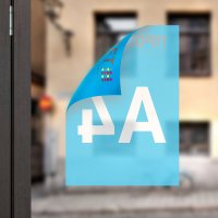 Наклейка А4 с клейкой лицевой стороной