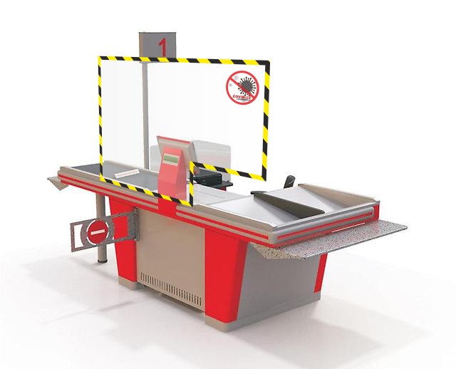 Защитный экран для касс, различные варианты исполнения