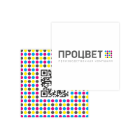 Мини-визитки 4+4 (цветные с двух сторон) 55х55 мм