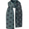Шарф Asanoha, темно-серый/голубой