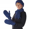 Комплект Unit Fleecy: шарф, шапка, варежки, синий