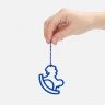 Подвеска «Лошадка-качалка», 3D-печать, синяя