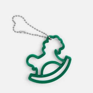 Подвеска «Лошадка-качалка», 3D-печать, зеленая