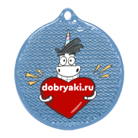 Пешеходный светоотражатель «Клуб добряков», круглый синий