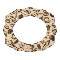 Фоторамка магнитная овальная Уникальные ракушки 71х85 мм