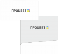 Картонный конверт 110х220 мм с одним карманом, 4+4