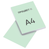 Ризография на цветной бумаге формата А4, односторонняя печать (1+0)
