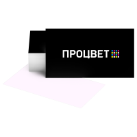 Визитки 4+0 (шелкография, четыре цвета с одной стороны)
