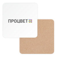 Бирдекель/подставка под пиво 90×90 мм из пивного картона (изображение с одной стороны)