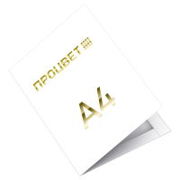 Папка картонная А4 стандартной или фигурной формы с тиснением с одной стороны