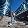 Футболка «На шаг впереди», серый меланж