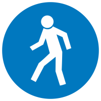 Знак напольный светоотражающий «Проход здесь»